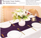 Velvet Table Runner 20 x 120 Inches 10ft Luxurious Thick Soft Velvet Christmas Thanksgiving Wedding Reception Table Runner for Party Reception Decorations(Purple, 6 Pack)