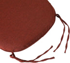 Outdoor Chair Cushions Set of 2,Patio Seat Cushion 17"x16"x2",U-Shaped Dining Chair Cushion 17 by 16 Inch,Water Resistant,Fade-Resistant Chair Pads for Kitchen Garden Furniture(Dark Red)