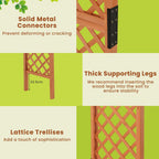 HAPPYGRILL 7.7 FT Wooden Garden Arbor, Outdoor Wood Garden Trellis for Climbing Plants, Wedding Arch Pergola for Ceremonies Parties, Solid Wood Backdrop Stand, Greenhouse Patio Lawn Decoration