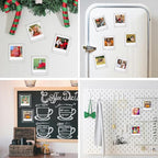 Acrylic Magnetic Refrigerator Picture Frames, 4.2"*3.46" Magnetic Fridge Clear Photo Frames Compatible with Polaroid Camera Instax Wide 300/210/200 Films for Refrigerator/Locker/Wall, 6Pack