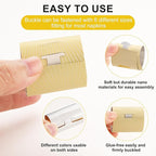 Polymer Material Reusable Napkin Band, Glue-Free Tear-Proof Water Resistant Oil-Proof Napkin Bands Set of 200(Front Gold Color and Back Silver), 6 Adjustable Sizes Napkin Rings