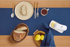 Solino Home Table Runner 90 Inches Long - Cotton Linen Hemstitch Lapis Blue Table Runner 14 x 90 Inch for Fall, Autumn