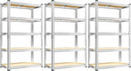 REIBII Storage Shelves 2020LBS Garage Shelving Heavy Duty Shelving 5 Tier Metal Shelving Units for Storage Adjustable Pantry Shelves for Kitchen Warehouse Basement 28" W x 12" D x 59.8" H, 3 Pack