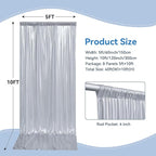40x10 ft Wrinkle Free Silver Sequin Backdrop Curtain for Parties,Thick Not Fall Glitter Wedding Drapes Backdrop,4 Panels 5x10ft Shimmer Photo Wall Back Drop Cloth for Birthday Photography Background