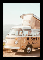 KTKDE 8.5 by 11 Picture Frame Black, Picture Frames 8.5 x 11frame with Shatter Resistant Plexiglass for Wall Mounting Display Horizontally or Vertically Hanging, Diploma Certificate Frames 8.5 x 11