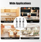 Electric Milkshake Maker, Commercial Stainless Steel Milk Shake Machine, Drink Mixers, 18000r/min & 650ml/Cup, Smoothie Milk Foam Tea Mixer Blender + 6 Cups, 180W 110V (3 Head)