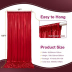 20x10 ft Wrinkle Free Red Sequin Backdrop Curtain for Parties-Thick Not Fall-Off Glitter Backdrop Drapes-2 Panels 5x10ft Shimmer Photo Back Drop Cloth for Wedding Birthday Photography Background