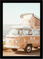 KTKDE A4 Picture Frame in Black -8.27x11.69 Poster Frames,Certificates Documents Frames with Shatter Resistant Glass -Modern Style Wood Composite Frame for Wall or Table top best gift