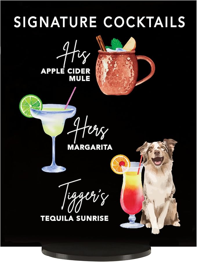 Pet Signature Drink Wedding Signs
