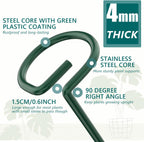 MAFONE 12 Pack 16inch Plant Support Stakes, Plant Stick Garden Single Stem Flower Support Stake Plant Cage Support Rings with 20pcs Plant Clips and Plant Ties for Tomato Orchid Lily Peony Rose Bean
