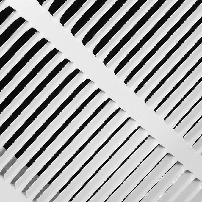 HVAC Premium 20" X 24" Steel Return Air Filter Grille for 1" Filter - Fixed Hinged - HVAC Duct Cover - Flat Stamped Face - White [Outer Dimensions: 22 5/8"w X 26 5/8"h]
