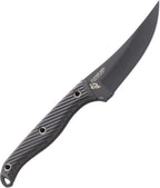 CRKT Clever Girl Fixed Blade Knife with Sheath: Powder Coated SK5 Steel, Upswept Blade, Textured Nylon Handle, Molle Compatible Sheath 2709,Black
