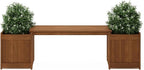 Furinno TIOMAN Planter Box with Bench, Hardwood Flower Box with Seat, Cube Garden Box, in Teak Oil, Outdoor Indoor, Garden, Patio, Balcony, Light Wood