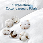 ABENE Mattress Topper for Back Pain Relief, Extra Thick Mattress Pad Pillowtop, Soft Cotton Cover with 8"-21" Deep Pocket, 1300gsm Overfilled Down Alternative Filling (Cotton White, Full)