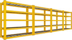 REIBII 72''H Garage Shelving 3010 LBS Storage Shelves Adjustable Metal Shelving 5 Tier Metal Shelves for Storage Industrial Shelf for Pantry Kitchen Basement 72" HX35.5 WX16 D, 4 Pack