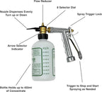 Rocky Mountain Goods Hose Sprayer - 16oz Bottle - Small 7.5" x 7.5" Size - for Spraying Fertilizer, Soap, Pesticide, Chemical, Insecticide - Dilution Adjuster - Nozzle Angle Guide for Trees/Garden