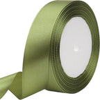 Olive Green Solid Satin Ribbon 1 Inch 25 Yards Solid Polyester Fabric Ribbon for Gift Wrapping Wedding Christmas Baby Shower Birthday Party Decoration Handmade Immortal Flower Craft