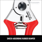 Corona BP 6250 Forged Steel Aluminum Handles Bypass Hand Pruner - 1 inch Cut Capacity Stem and Branch Garden Shears, Red