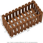 Furinno TIOMAN Planter Box, Hardwood Slat Style Flower Box, Rectangular Garden Box, in Teak Oil, Indoor, Outdoor, Patio, Garden, Balcony, Light Wood