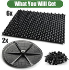 RooTrimmer Air Pruning Containers, 40 Gallon Air Pruning Planters, Sturdy Plastic Roots Control Planter Container for Tree Grow Outdoor, Garden Self-Planting Planters, Size 24"x24", Black, 2P