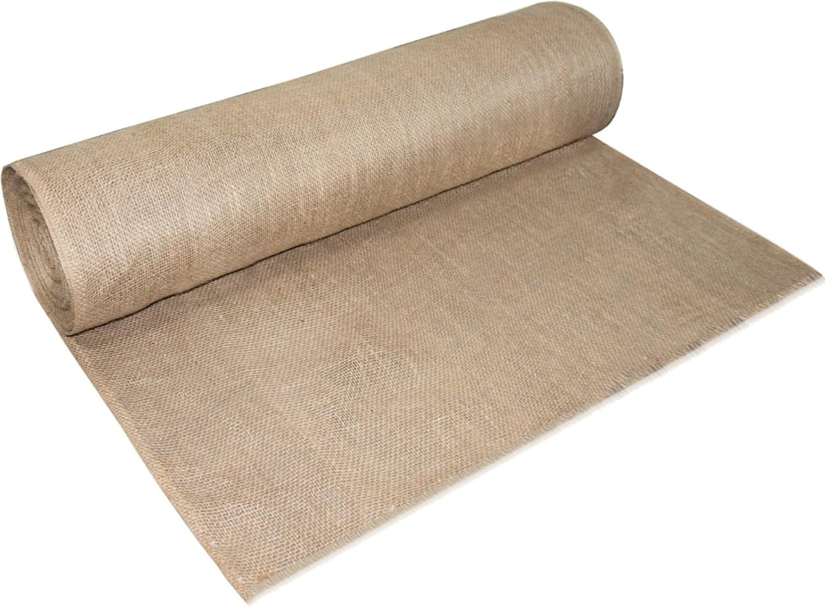 Garden Burlap Roll, 40" X 150 Feet Natural Jute Burlap Fabric Roll for Gardening Raised Bed Liners,Seed Cover,Edging,Weed Barrier,Aisle Runner Plant Cover Tree Protections (40" X 150 Feet)