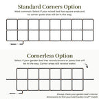 Garden Grid Watering System, 4x8 Cornerless | Garden Irrigation System for Garden Beds | Pre-Assembled, Waters Every Plant, USA-Made | Ideal for Beds w/Corner Posts or Curved Ends | 44"x88"
