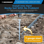 4 in. Galvanized Spiral Landscape Edging Spikes - 7 Gauge Steel (4 inch, 6000, Count)