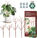 6 Pack Stackable Monstera Plant Support, Plant Stakes for Indoor and Outdoor Plants Use, Garden Stakes for Climbing and Potted Plants, Pothos, Philodendron, Brown