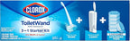Clorox ToiletWand Toilet Bowl Cleaner- Toilet Brush, Storage Caddy and 6 Disinfecting Refill Heads