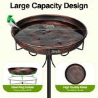 Daoeny 35In Metal Bird Bath for Outside, Vintage Freestanding Birdbaths & Birdfeeder, Bird Baths Feeder Bowl for Outdoors Garden Patio Yard Lawn Decor, Upgraded 5-Pronged Base (Antique Bronze)