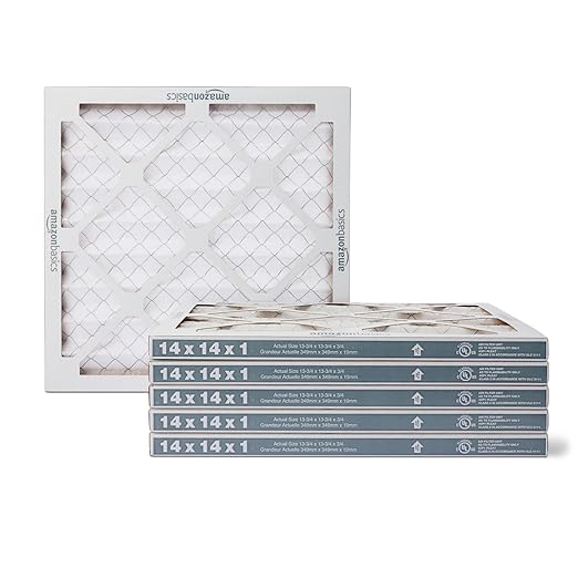 Amazon Basics Merv 5 AC Furnace Air Filter 12x12x1 inches, Pack of 6 (Actual size: 11.75" x 11.75" x 0.75")