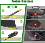 Heavy-Duty Garden Shovel 48inch All-Season Outdoor Tool with 4.3" Wide Blade, Rust-Proof Steel & Ergonomic Handle for Seniors (Weed Removal, Snow Scraper, Moss Cleaner)