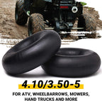 AR-PRO 4.10/3.50-5 Heavy Duty Replacement Inner Tube with TR-87 Bent Valve Stem (2-Pack) - for Wheelbarrows, Mowers, Hand Trucks and More