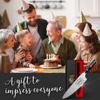 Best Grandpa Ever Gifts for Men Grandpa, Christmas for Grandpa Papa Gifts, 8 Inch German Professional Chef Knife, Men Grandpa Birthday Presents, Kicthen Cooking Knife Gift Set