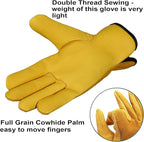 SAWANS Leather Working Gloves Work Gardening Gloves Thorn Proof Garden Heavy Duty Utility Men Women Construction
