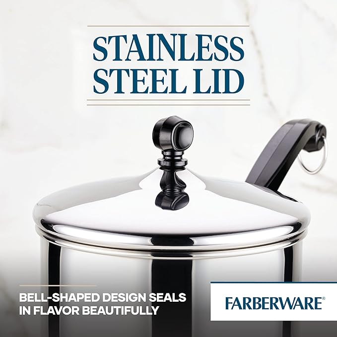 Farberware Classic Stainless Steel Sauce Pan/Saucepan with Lid, 3 Quart, Silver