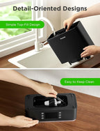 GoveeLife Smart Humidifiers for Bedroom Large Room, Top-Fill Cool Mist 6L WiFi Air Humidifier, Auto Mode, App & Voice Control, 60H Runtime, Rapid Humidification, RGB Nightlight Baby Plants, Black