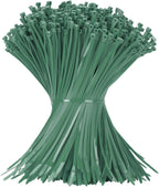 12 Inch Zip Ties Garden Green 1000 PCS, 50 Lbs- Heavy Duty Tensile Strength, Nylon PA66 UV Resistant Cable Ties for Indoor and Outdoor Use - Ideal for object bundling and fastening