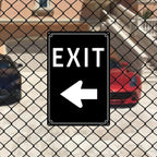 8x12"Exit Sign with Right Arrow - High-Intensity Aluminum Parking Lot Sign, Weatherproof & Fade-Resistant, Ideal for Outdoor & Indoor Use - Curbside Sign