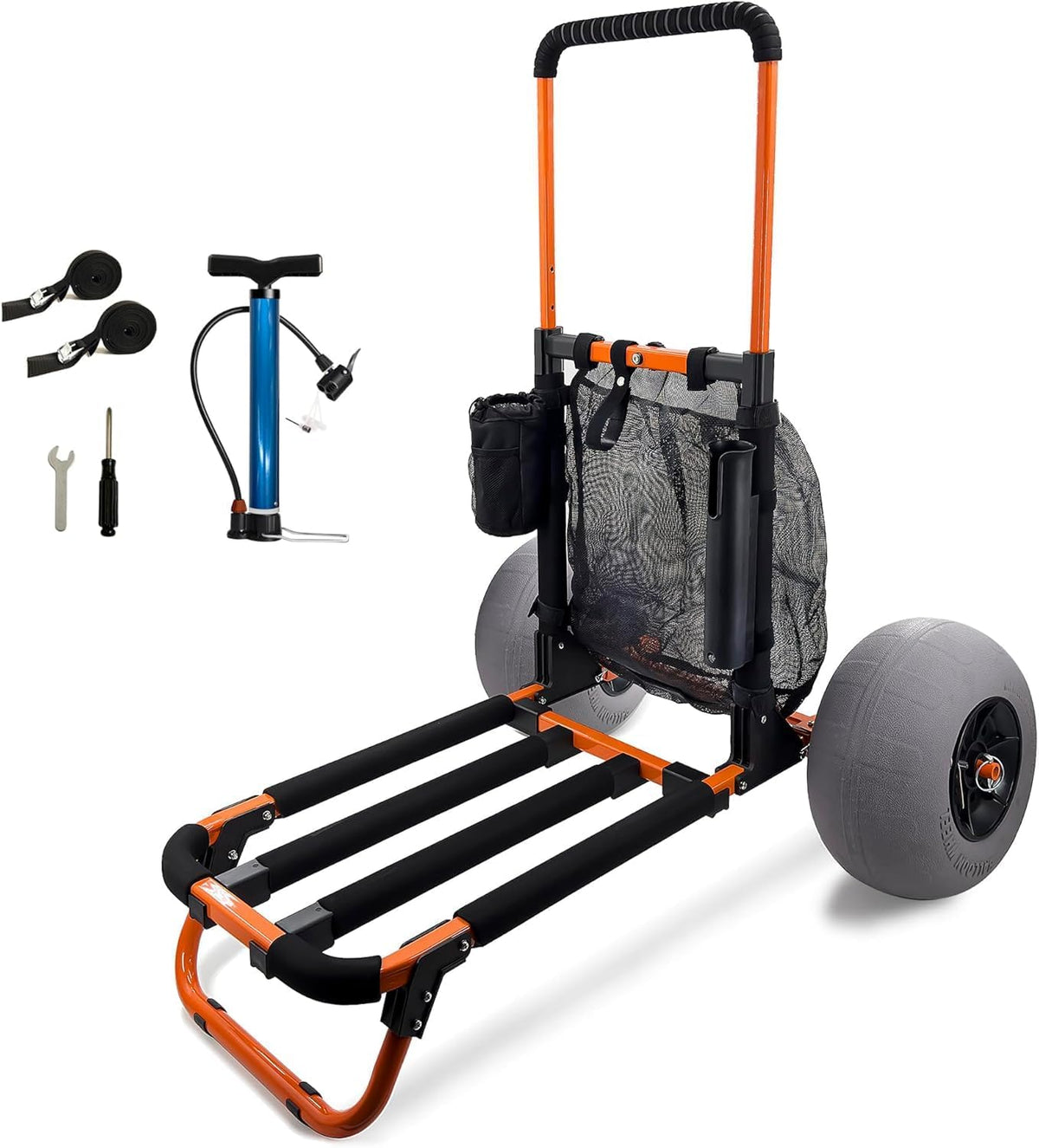 Beach Trolley Cart with 12inch Balloon Wheels for Sand All Terrain