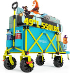 Old Bahama Bay 550lbs Extra Long 49" L Beach Wagon with Big Wheels with Brake for Sand, Collapsible Utility Beach Cart Heavy Duty Folding Wagon,Ideal for Outdoor Sand Camping Garden Pet