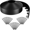 AGTEK Garden Edging 49FT Landscape Edging Kit 3 Inch Height Plastic Garden Border No Dig Lawn Border for Yard Flower Bed with 30 Stakes