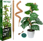 2 Pack Moss Pole, LveSunny 29 Inch Bendable Moss Pole Monstera Plant Support, More Flexible and Corrosion-Resistant Monstera Plant Support, Suitable for Potted Plants to Grow Upwards
