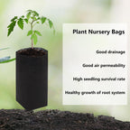 Belit 100 Pcs 10.2" H Deep Nursery Grow Bags, Non-Woven Plants Pots Container for Starting Rooted Plants Vegetable, Flower, Seedling Tree, Black