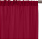 AK TRADING CO. 10 feet x 10 feet Polyester Backdrop Drapes Curtains Panels with Rod Pockets - Wedding Ceremony Party Home Window Decorations - Burgundy (DRAPE-5x10-BURGUNDY)