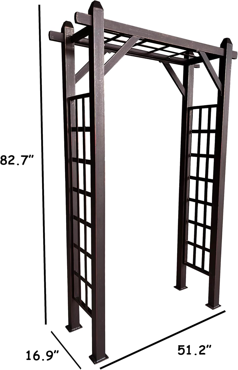 Bronze Modern Aluminum Garden Arbor Arch