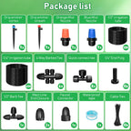 246FT Drip Irrigation System, Automatic Drip Irrigation Kit with 1/2" Main Tube & 1/4" Branch Tubing, Adjustable Drip Emitters, Garden Watering System for Flower Bed, Raised Beds, Lawn, Greenhouses