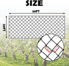 Meanchen Bird Netting 20x30 Ft, 1/2In Mesh Heavy Duty Garden Netting Pest Barrier for Plants, Vegetables, Extra Strong Woven Mesh Netting, Animal Fencing for Fruit Trees Against Birds, Deer, Poultry