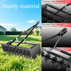 8 Pin Lawn Aerator, 45" Tow Behind Spike Aerators- 400lbs Heavy Duty Rolling Aerators, Galvanized Steel with Counterweight Tray and Universal Hook, Core Aerator for Yard/Atv