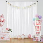 Sugargirl White Sequin Backdrop Curtain 4 Panels 2FTx8FT Glitter White Background Drapes Sparkle Photography Backdrop for Party Wedding Birthday Wall Decoration